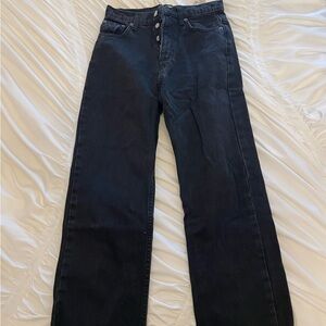 Zara wide leg black jeans